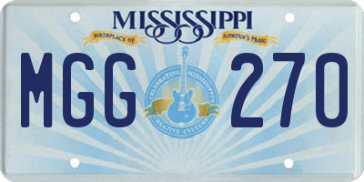 MS license plate MGG270