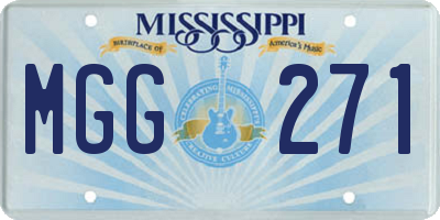 MS license plate MGG271