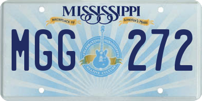 MS license plate MGG272