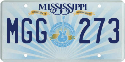 MS license plate MGG273