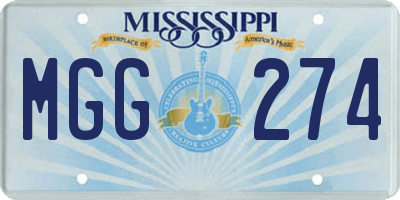 MS license plate MGG274