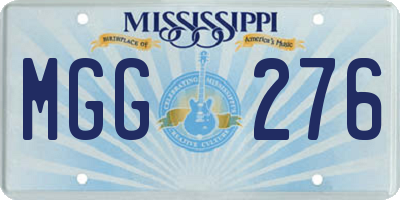 MS license plate MGG276