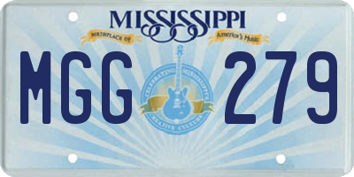 MS license plate MGG279