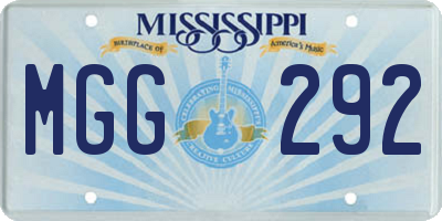 MS license plate MGG292
