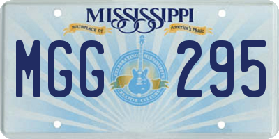 MS license plate MGG295