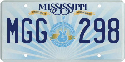 MS license plate MGG298