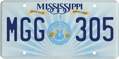 MS license plate MGG305