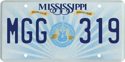 MS license plate MGG319