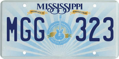 MS license plate MGG323