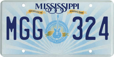 MS license plate MGG324