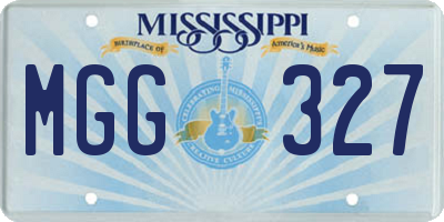 MS license plate MGG327