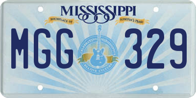 MS license plate MGG329