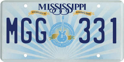 MS license plate MGG331
