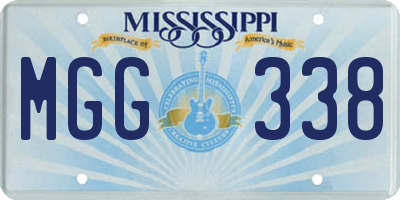 MS license plate MGG338