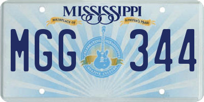 MS license plate MGG344