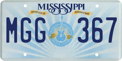 MS license plate MGG367