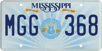 MS license plate MGG368
