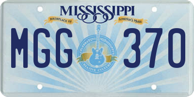 MS license plate MGG370