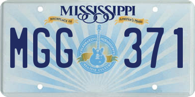 MS license plate MGG371
