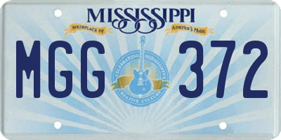 MS license plate MGG372