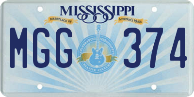 MS license plate MGG374