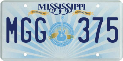 MS license plate MGG375