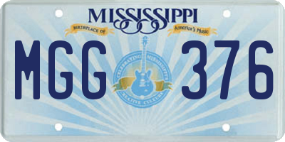 MS license plate MGG376
