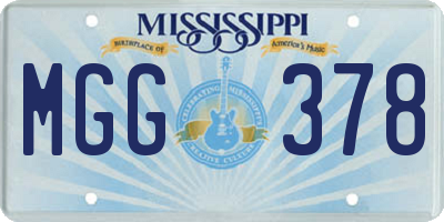 MS license plate MGG378