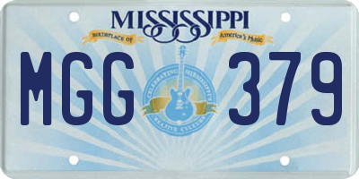 MS license plate MGG379