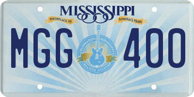 MS license plate MGG400