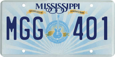 MS license plate MGG401
