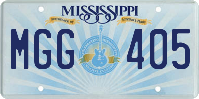 MS license plate MGG405