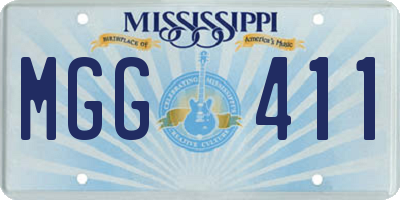 MS license plate MGG411