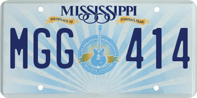 MS license plate MGG414