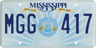 MS license plate MGG417