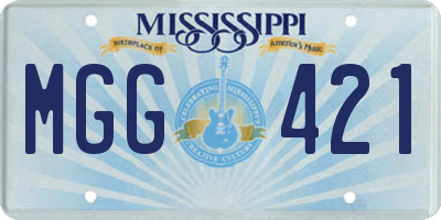 MS license plate MGG421
