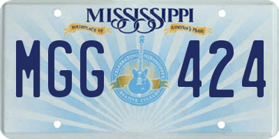 MS license plate MGG424