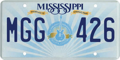 MS license plate MGG426