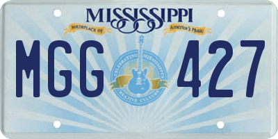 MS license plate MGG427