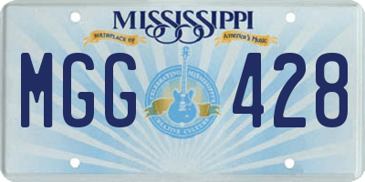 MS license plate MGG428