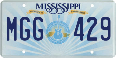 MS license plate MGG429