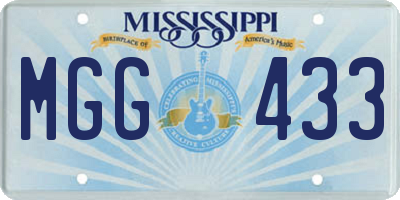 MS license plate MGG433