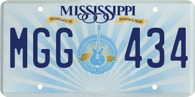 MS license plate MGG434