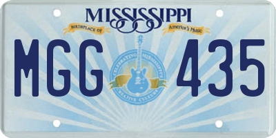 MS license plate MGG435