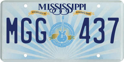 MS license plate MGG437