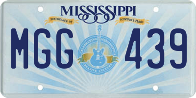 MS license plate MGG439