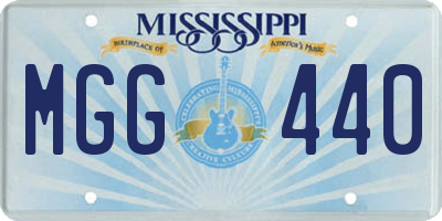 MS license plate MGG440