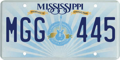 MS license plate MGG445