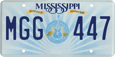 MS license plate MGG447