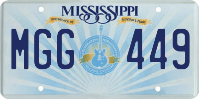 MS license plate MGG449